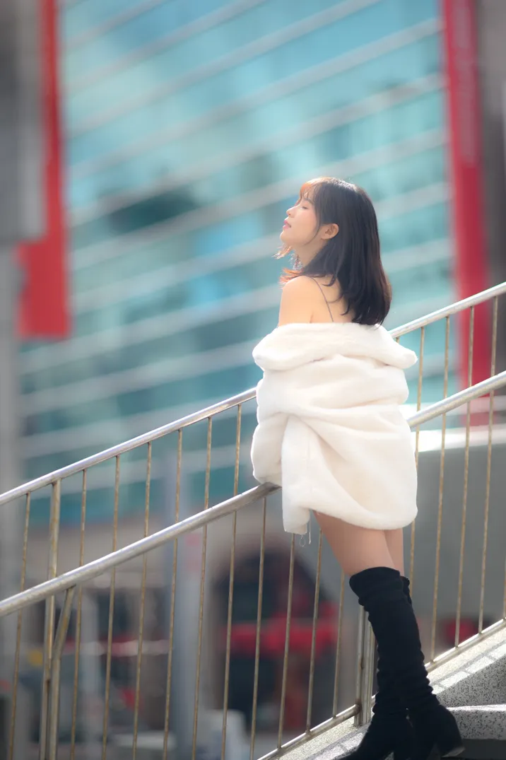 [爱美足] NO.215 YoYo 牛仔短裤长靴 街拍#[105P]-4